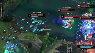 TheShy 的坦克杰斯在15分钟内取得了奢华的7-0，再次以一条命在上路击败了三条命